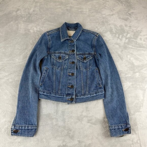 Wilfred Free Denim Cropped Jacket Women’s Size XXS - Picture 1 of 16